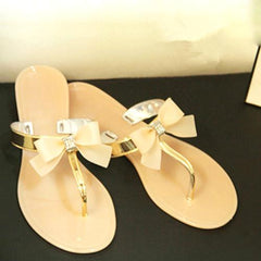 TEXU Bow Thong Jelly Jelly Flip Flop Sandals - Acapparelstore