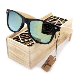 Men's Vintage Polaroid Black Square Sunglasses in Box - Acapparelstore