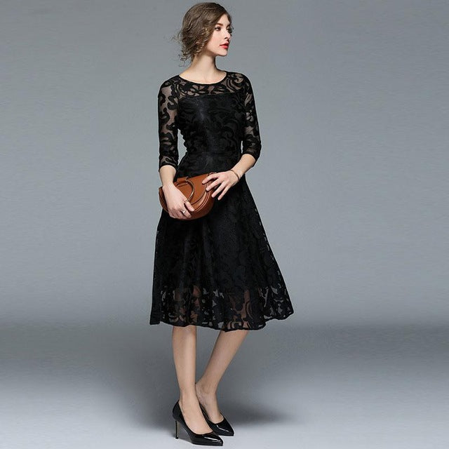 England Style Women Luxury Slim Casual Dress - Acapparelstore
