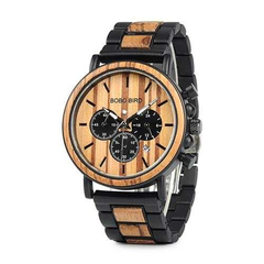 Wooden Men Luxury Stylish Stainless Steel Bobo Quartz Watch - Acapparelstore