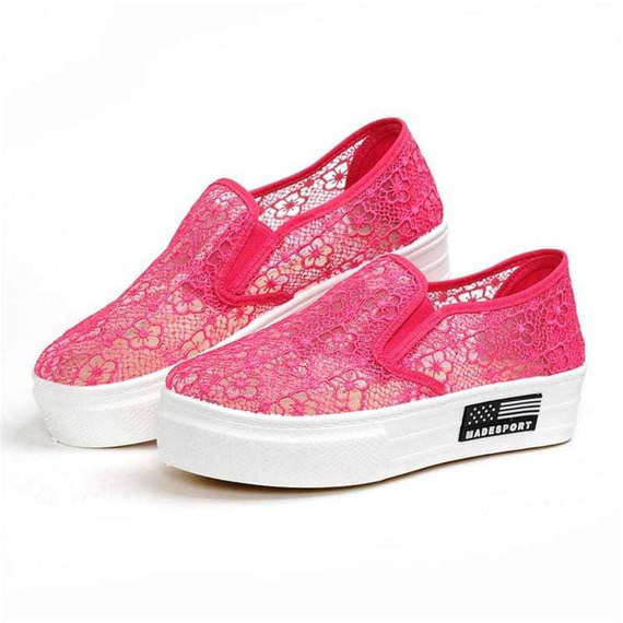 Solid Color Women Breathable Spring Autumn Flats Shoes