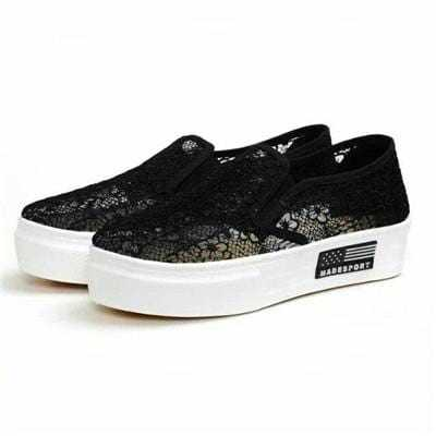 Solid Color Women Breathable Spring Autumn Flats Shoes