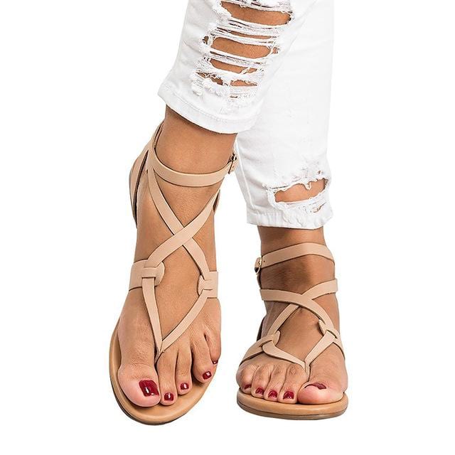 Women Plus Size 35-43 Gladiator Summer Female Beach Flat Sandals
