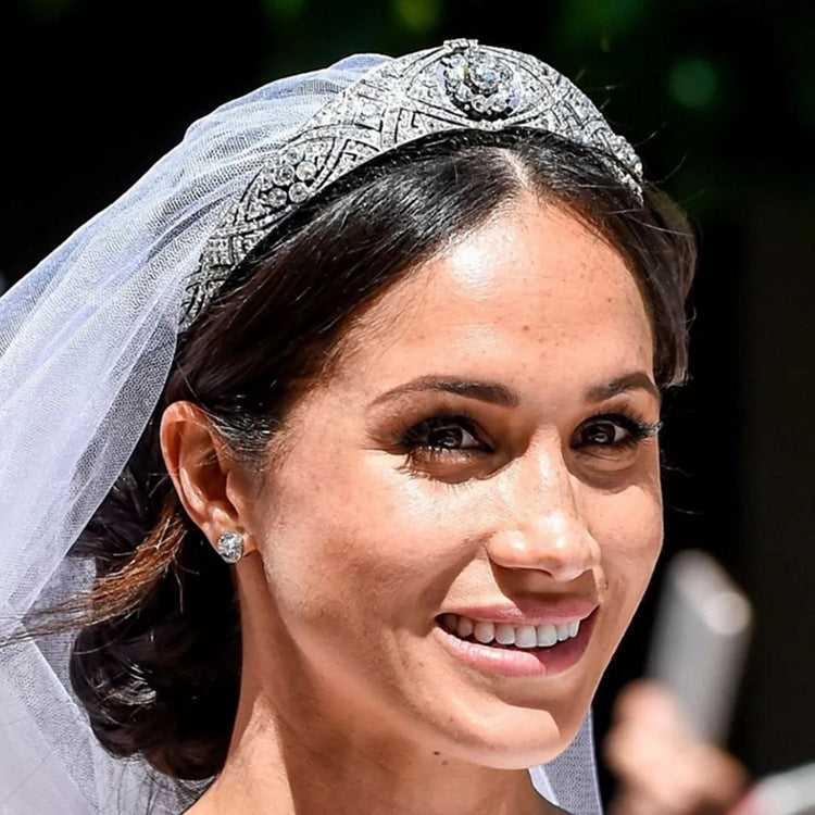 Luxury Austrian Rhinestone Meghan Princess Crown Crystal Bridal Tiaras Crown