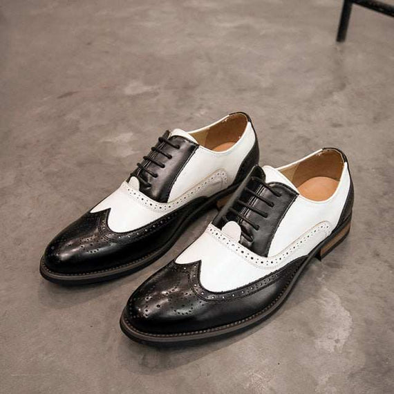 New Mixed Colors Men Shoes Vintage British Cow Leather Shoes
