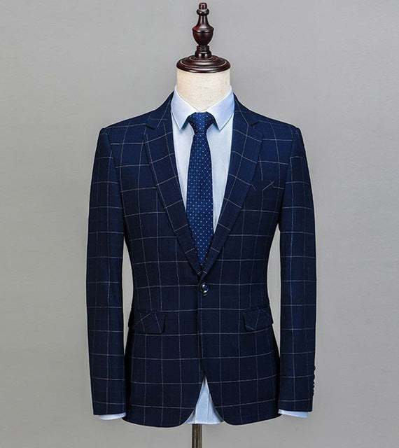 Royal Blue 3 Pieces Mens Slim Fit Wedding Suits weed Wool Tuxedos