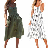 Casual Vintage Women Summer Sexy Dress