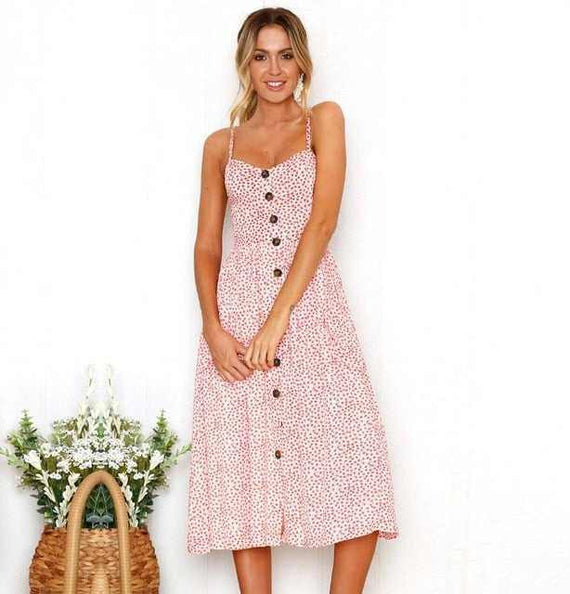 Casual Vintage Women Summer Sexy Dress