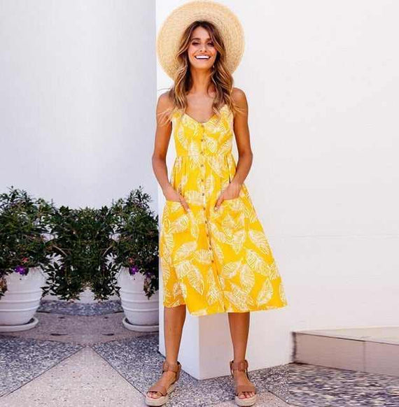 Casual Vintage Women Summer Sexy Dress