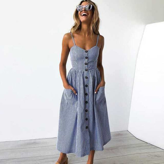 Casual Vintage Women Summer Sexy Dress
