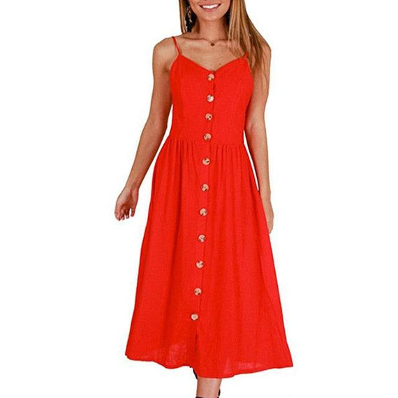 Casual Vintage Women Summer Sexy Dress
