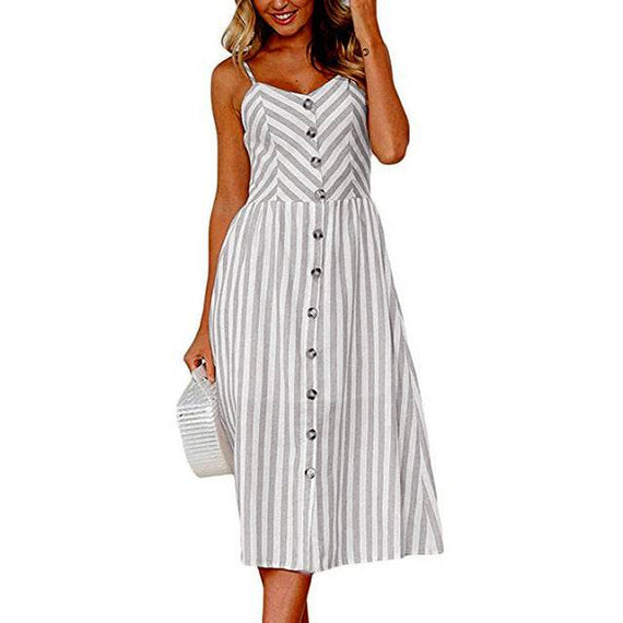 Casual Vintage Women Summer Sexy Dress
