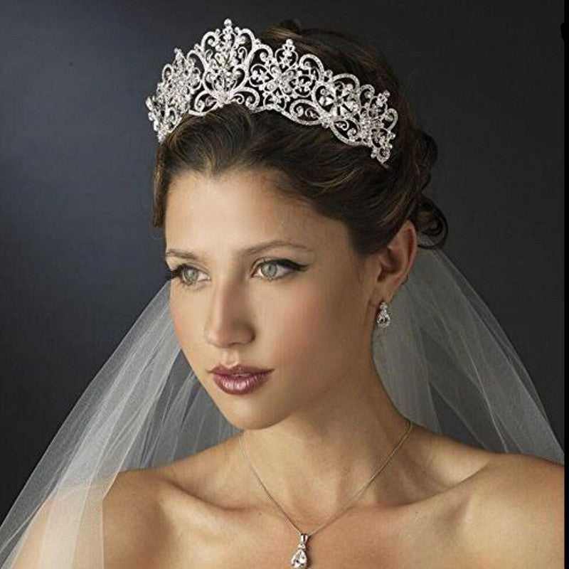 Women's Luxury Crystal Rhinestones women's Princess Bridal Tiaras Crown - Acapparelstore