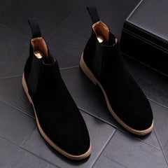 Luxury Fashion Men's Ankle Boots Spring Autumn Pointed Toe Boots - Acapparelstore