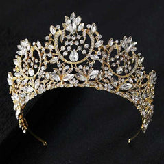 New Women's Vintage Luxury Big European Bride Wedding Crown Wedding Hair Accessories